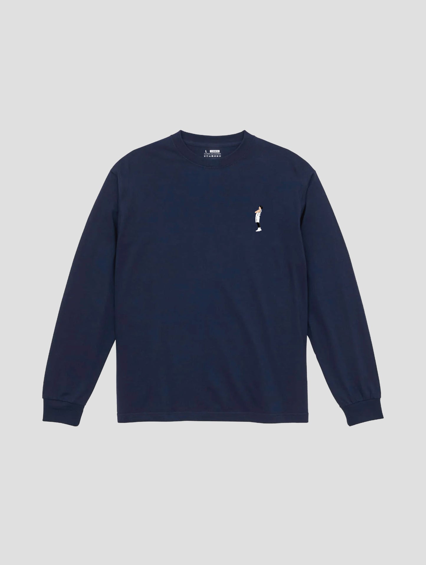 Embroidery NABE TIME LS T-SHIRT NAVY