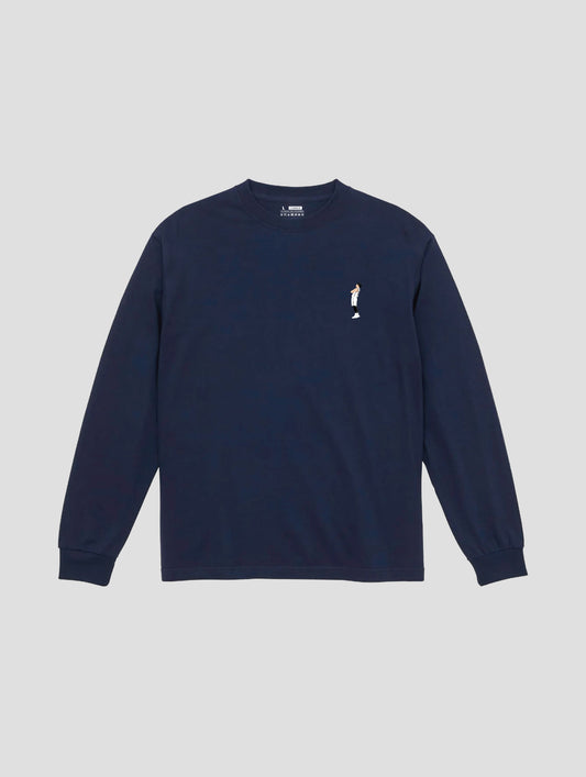 Embroidery NABE TIME LS T-SHIRT NAVY