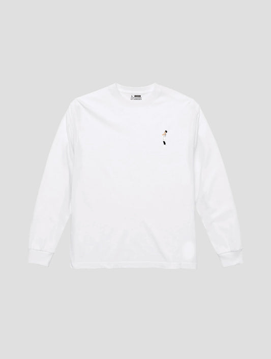 Embroidery NABE TIME LS T-SHIRT WHITE